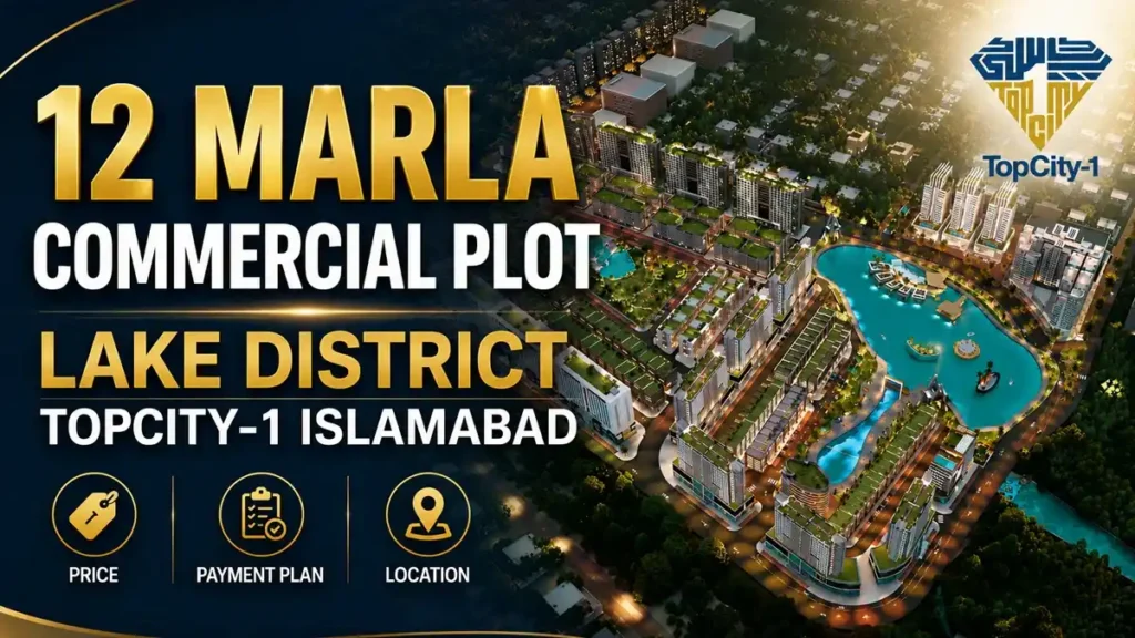 12 Marla commercial plot in Lake District, TopCity-1 Islamabad
